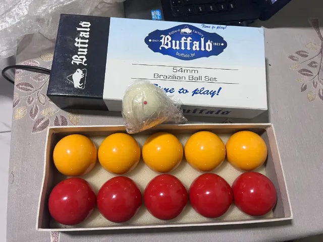 Jogo De Bolas Mata Mata Amarelo/vermelho - 54 Mm - Buffalo