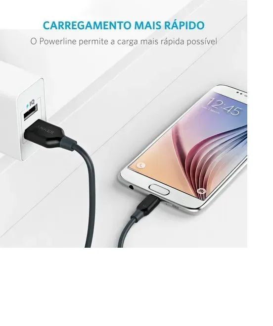 Cabo Anker Powerline Micro Usb 1,8 Metros Cinza