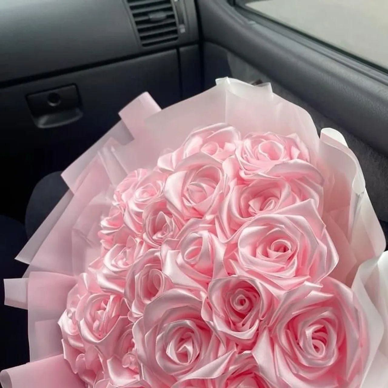 Buquê de Rosas de Seda Rosa - Foto 3