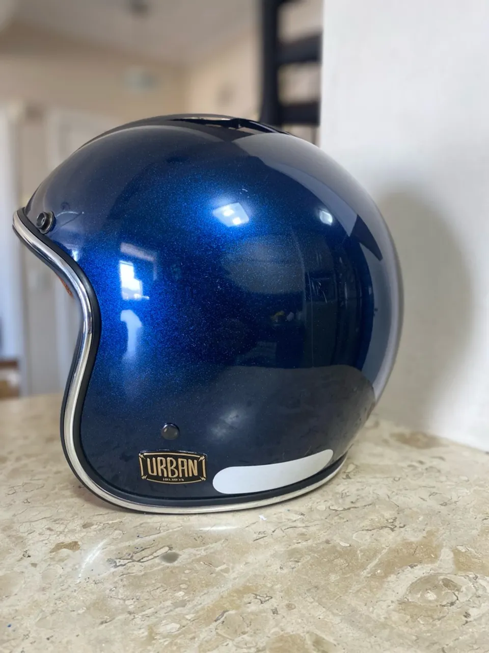 Capacete aberto Urban Flake azul marinho, 58, sem viseira: R$ 450,00