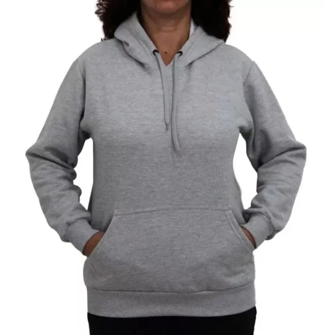 Blusa de Moletom Feminina com Capuz Grossa - Algodão - Felpada