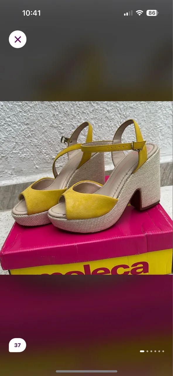 salto nobuck moleca com caixa n37