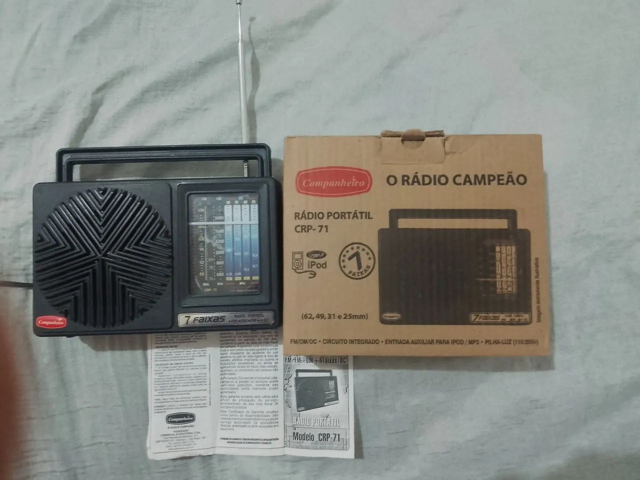 RÁDIO COMPANHEIRO 7 FAIXAS - NOVO - Foto 3