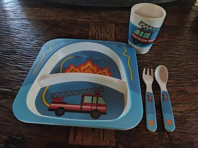 Kit alimentação - criança - Fibra de Bambu - Foto 6