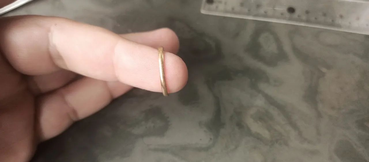 Aliança  banhada a ouro 18k - Foto 2