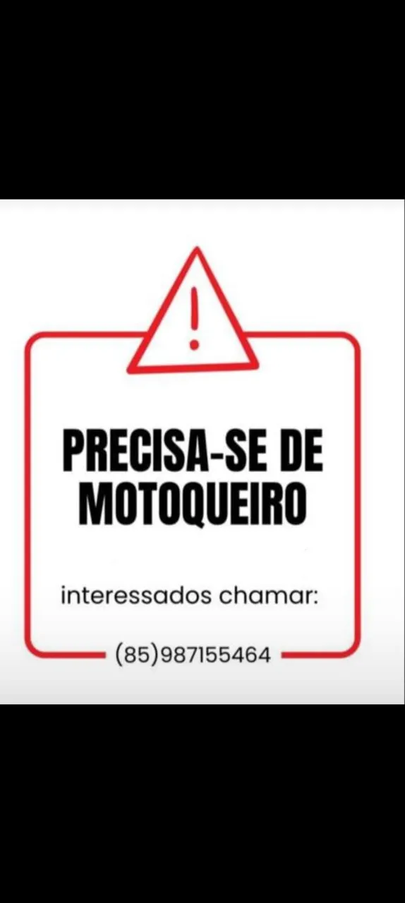 Precisa de motoqueiro entregador