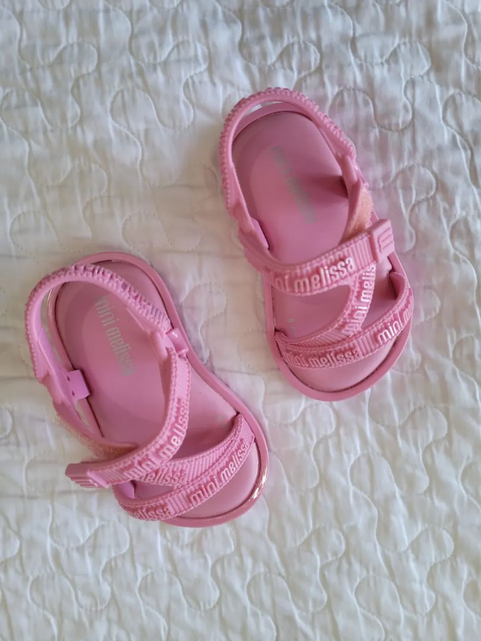 Sandálias Mini Melissa Bebê Rosa