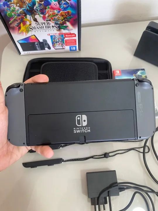 Nintendo Switch OLED - Edição Super Smash Bros Ultimate + Extras! ? - Foto 3