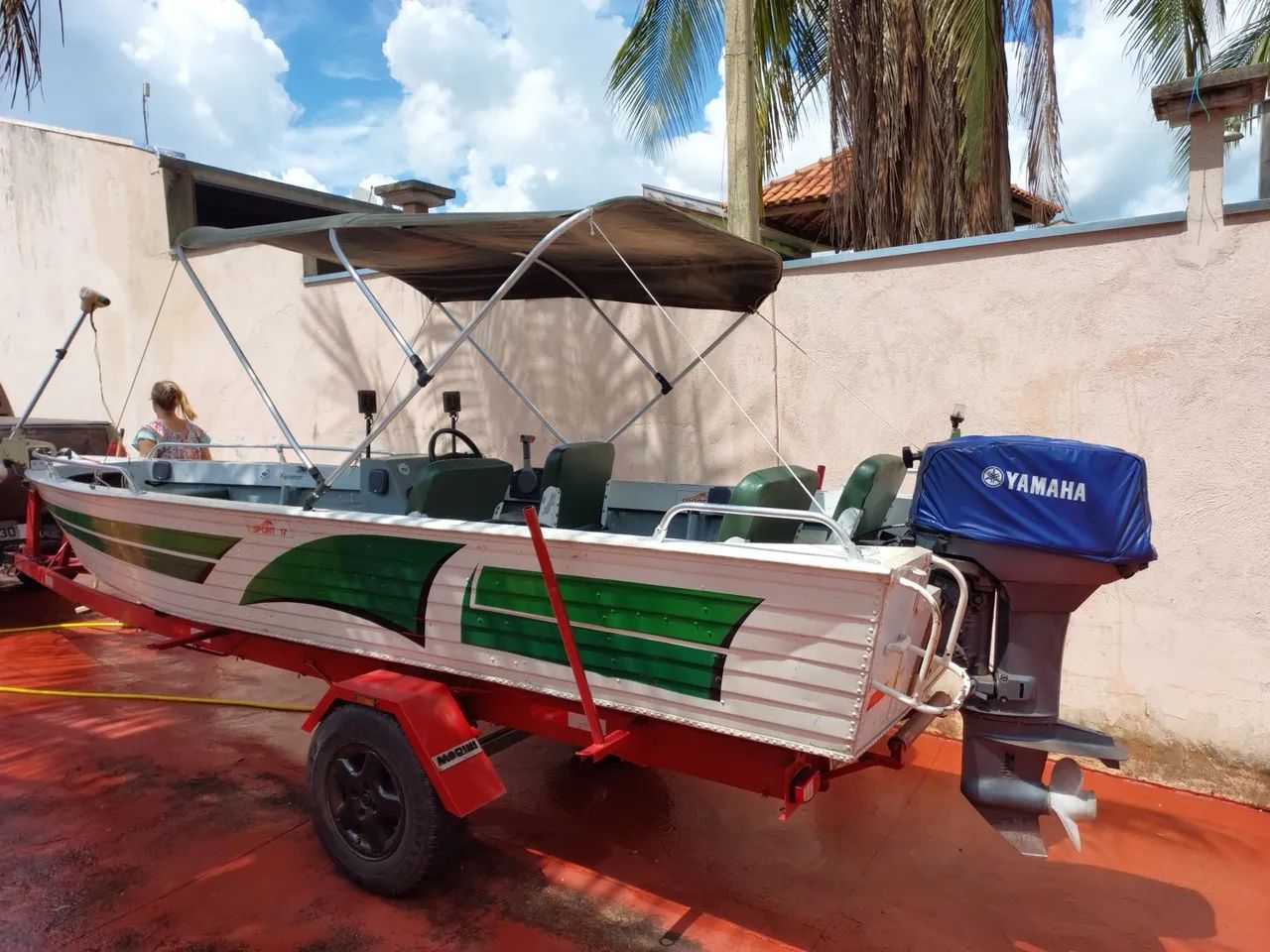 Lancha Alumínio Motor 40 Yamaha completa - Foto 10