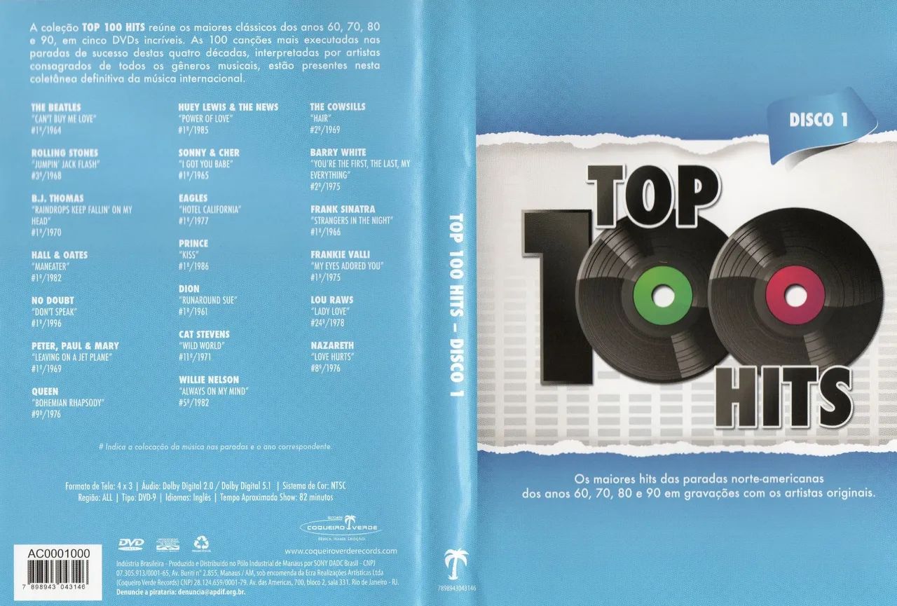 BOX TOP 100 HIT'S ORIGINAL VOLUME 1 DVDS DE MÚSICAS - CDs, DVDs etc ...