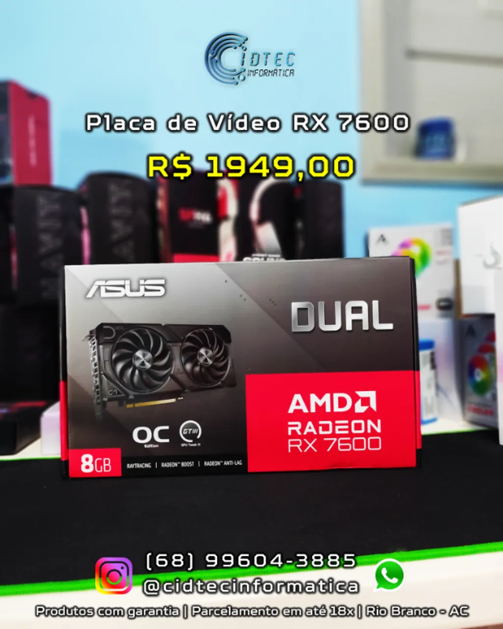 PLACA DE VÍDEO RX 7600