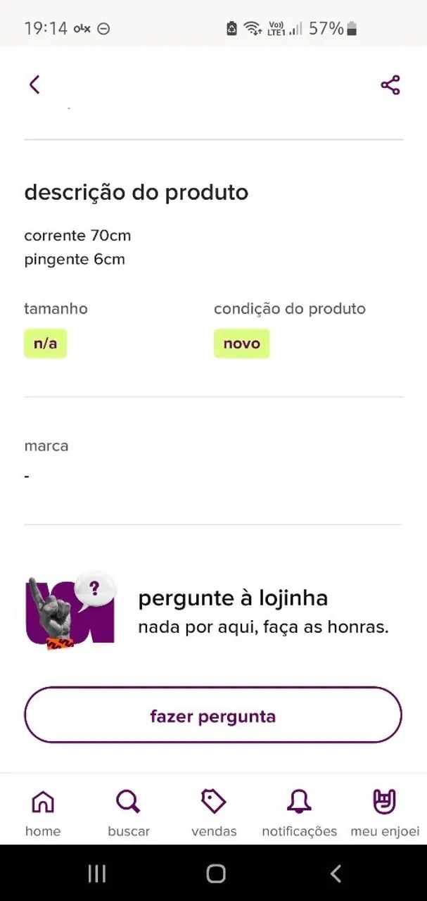 Colar longo com Pingente Redondo - Foto 4