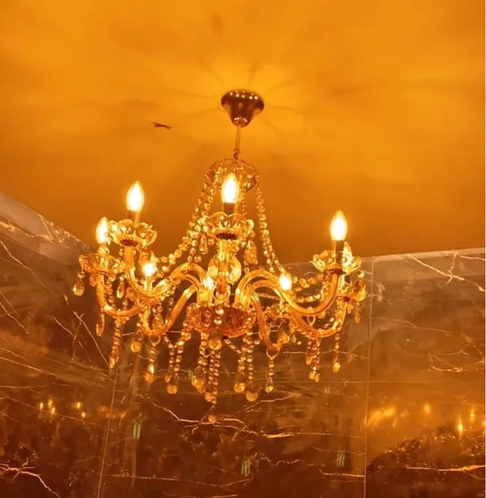 Lustre Champanhe - Iluminação sofisticada - Foto 2