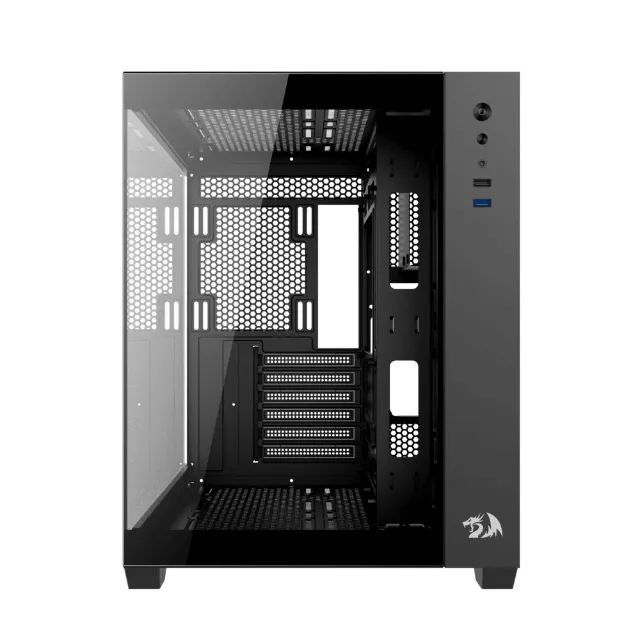 Gabinete Gamer Redragon Wideload Lite, Mid Tower, ATX, Lateral em Vidro Temperado, Preto - Foto 4