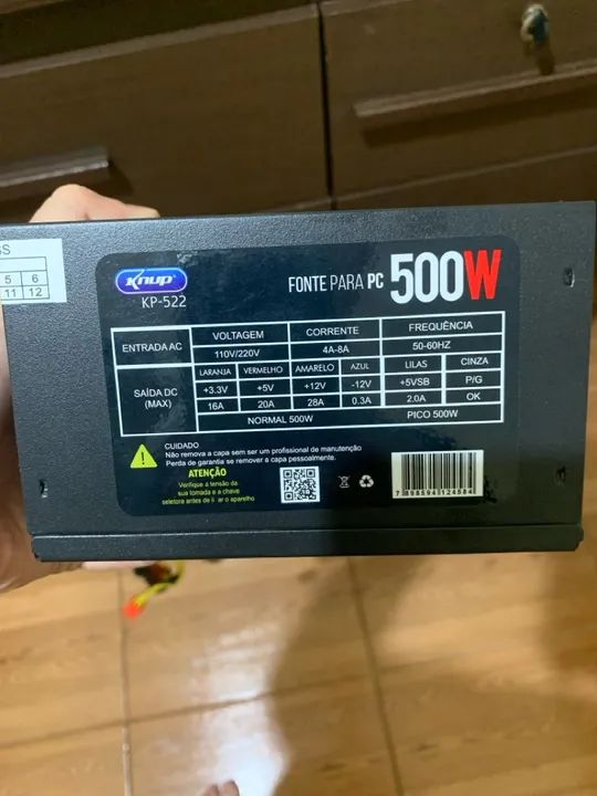 Fonte 500w knup 