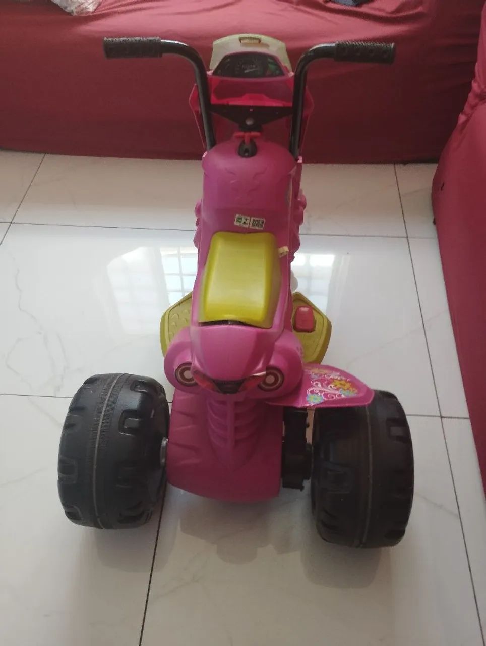 Mini Moto Elétrica Infantil Rosa