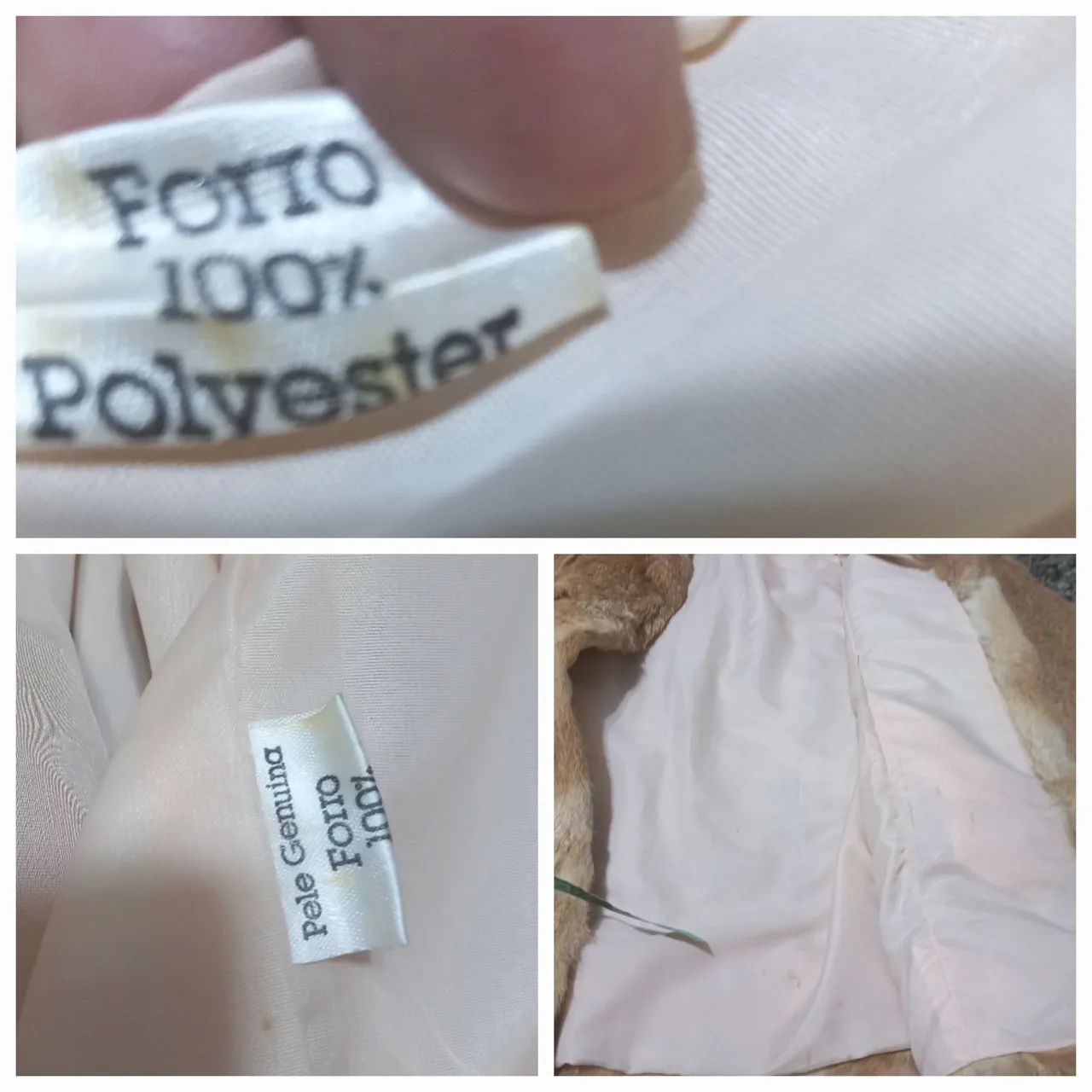 Casaco de pele  genuína marrom tam 48 - Foto 4
