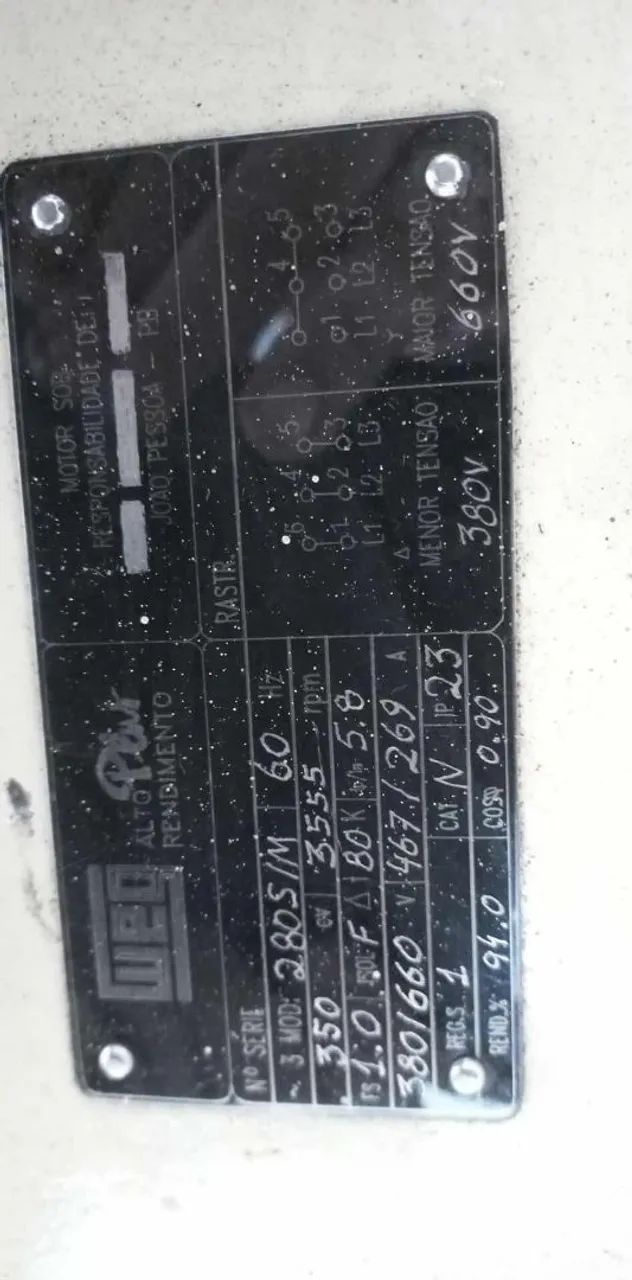 Promoção Motor WEG 350cv 3500rpm 380 660V  - Foto 2