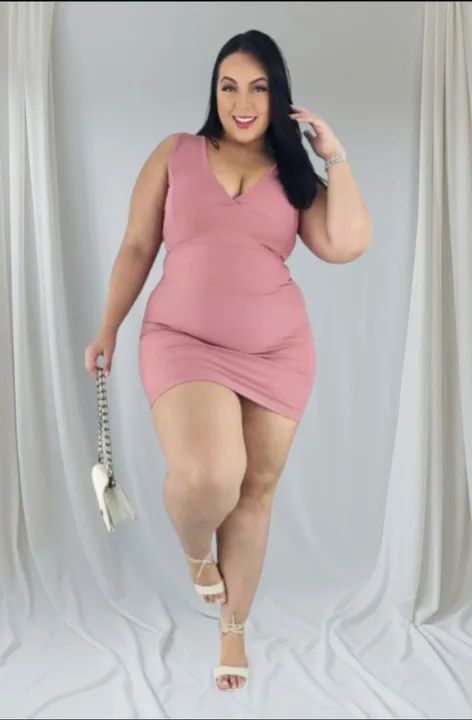 Vestido Rosa Sem Manga - Foto 4