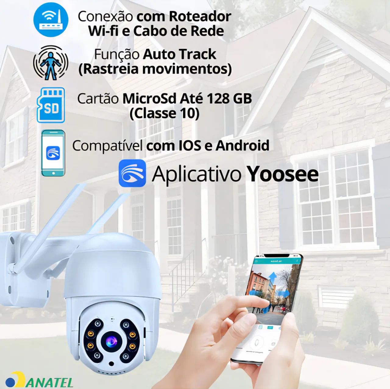 CÂMERA DE SEGURANÇA Wi-Fi SMART NOVA NA CAIXA - Foto 3