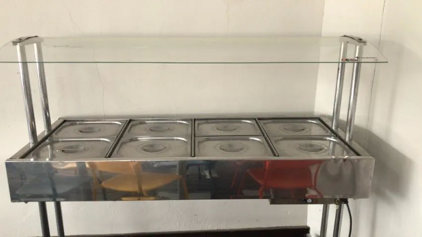Carrinho Buffet Térmico Self Service Inox 8 Cubas 220v - Foto 4