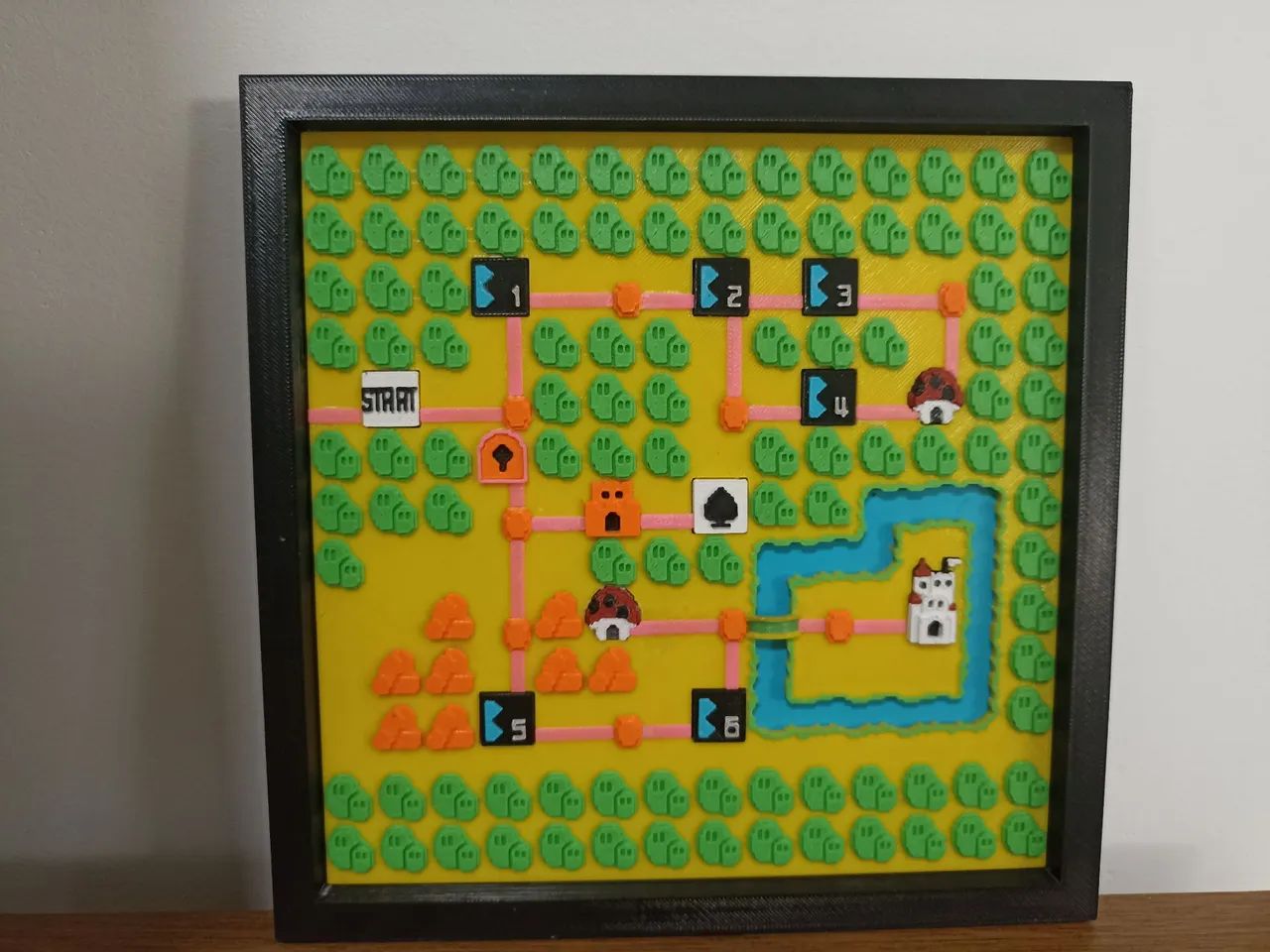  Quadro mapa 3D do super Mario 3 All Stars