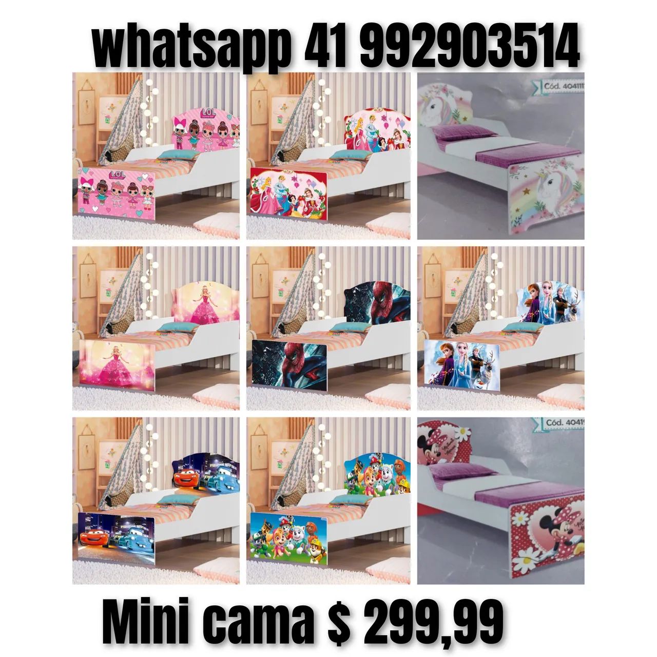 Mini cama infantil novo # 10x sem juros 