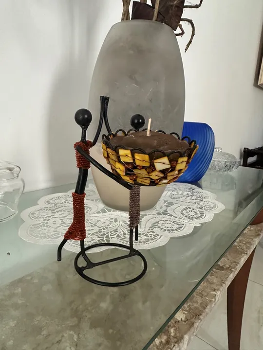 Castiçal Decorativo Africano