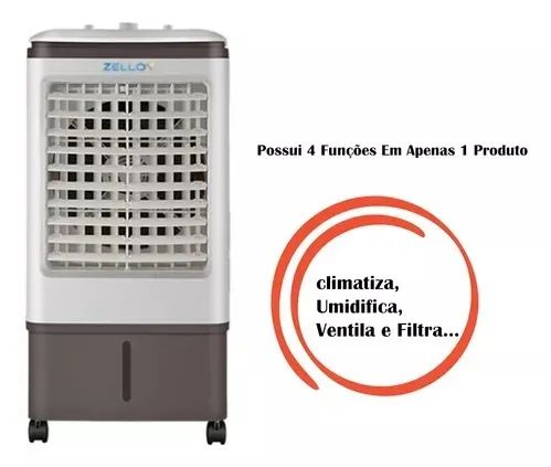 Climatizador De Ar Evaporativo Zlx-20 Ts80w 20l 4 Funções - Foto 3