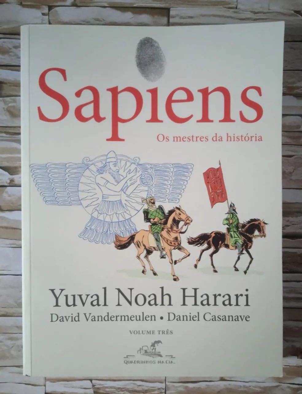 Livro Sapiens: Os Mestres da história( Edição em quadrinhos), de Yuval Noah Harari.