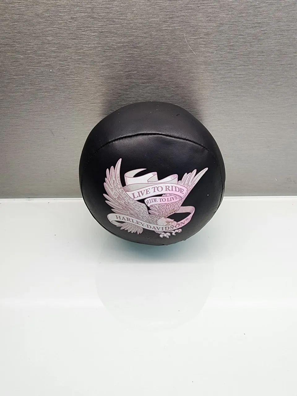 Primeira Bola do bebê de couro da  Harley-Davidson 10cm  - Foto 2