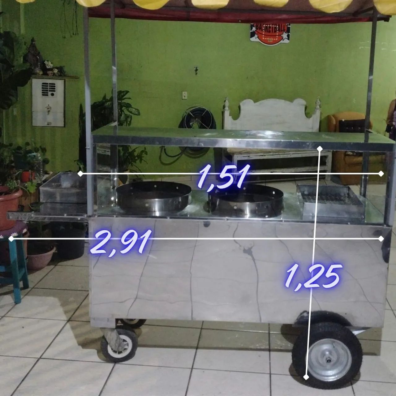 Carrinho de lanches em aço inox - Foto 2