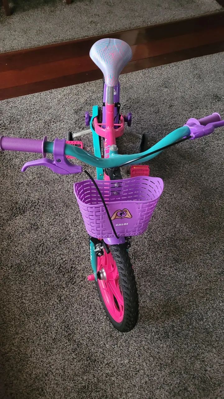Bicicleta Infantil Rosa com Rodinhas - Foto 3