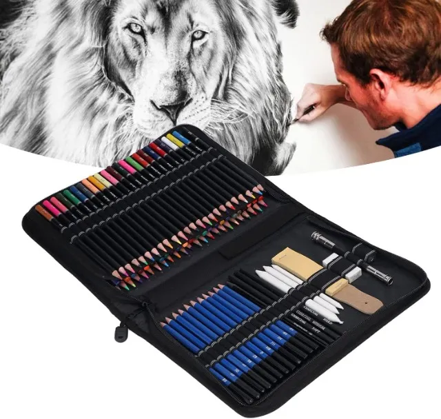 NOVO Kit profissional com 72 cores diferentes + conjunto para esboços!!!