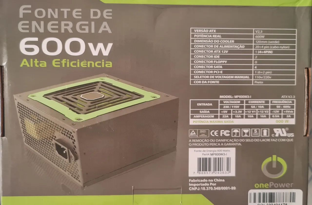Fonte onePower 600W - Foto 2
