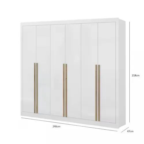 Guarda Roupa Casal 6 Portas 6 Gavetas Cannes nOVO DIRETO DA FABRICA - Foto 3