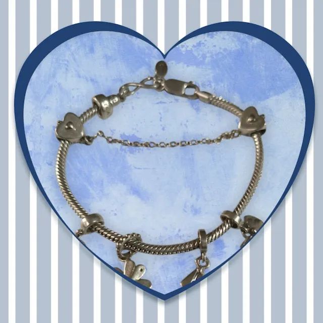 Pulseira Life Infinito em Prata Polida com 3 Berloques - Foto 2