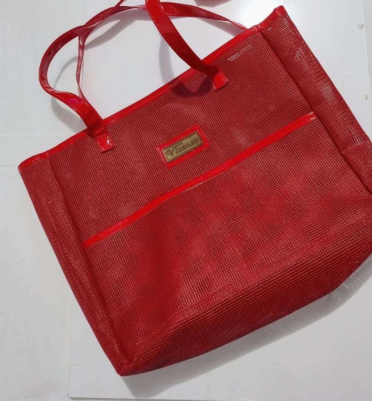 Bolsa de Praia Vicenzo Vermelha - Foto 5