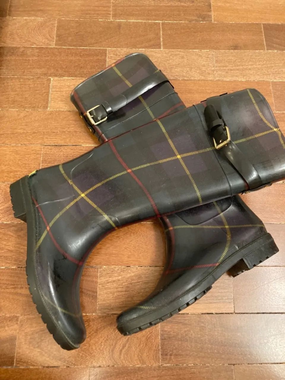 Galochas chuva xadrez Ralph Lauren 