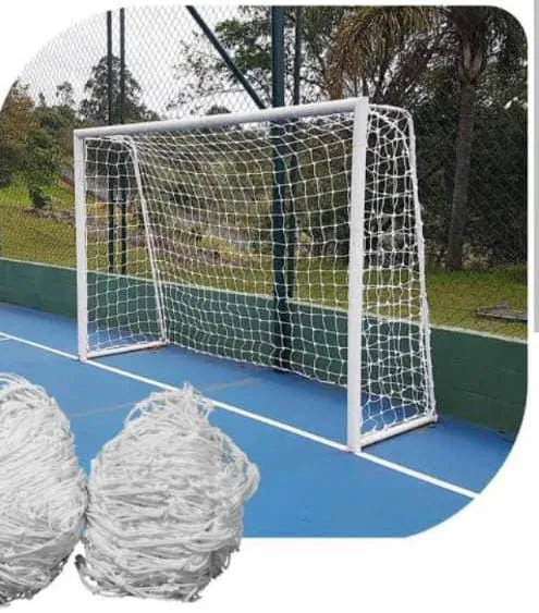 Par de redes para trave de futebol de quadra.