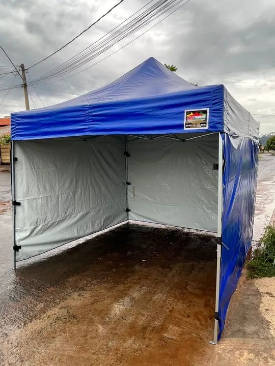 Kit tenda sanfonada com lateral simples PVC - Apenas R$ 1.570,00 em 6 vezes