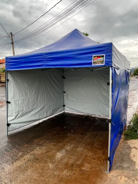 Kit tenda sanfonada com lateral simples PVC - Apenas R$ 1.570,00 em 6 vezes sem juros