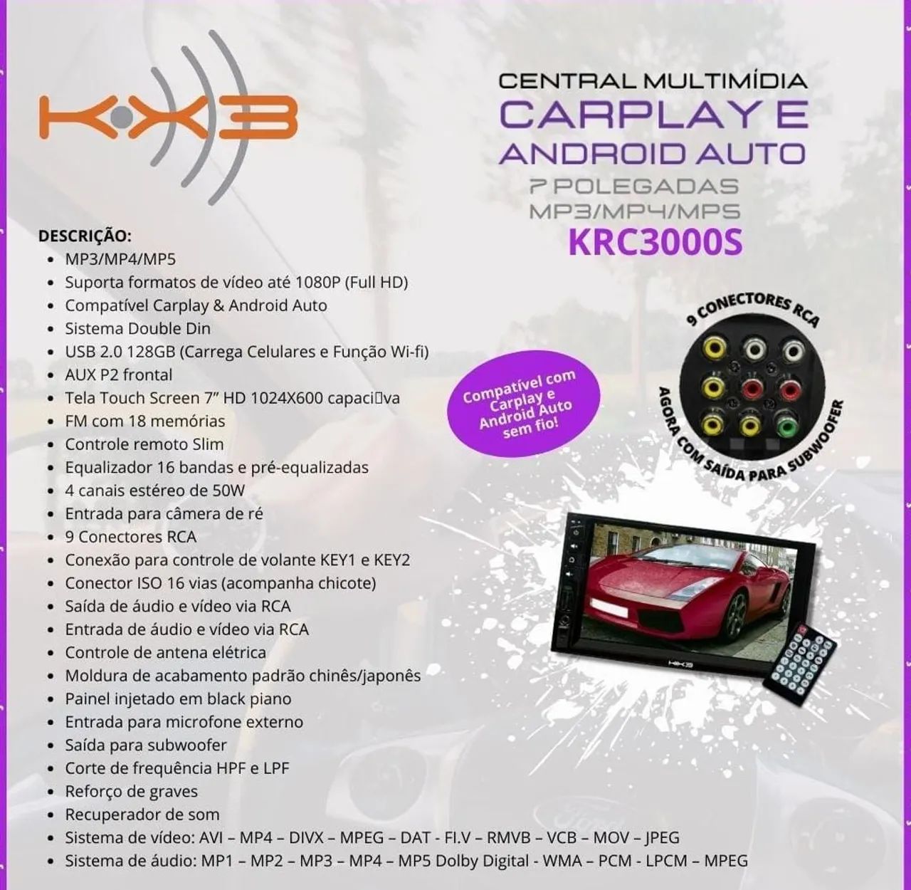 Multimídia Carplay 7 polegadas  - Foto 2