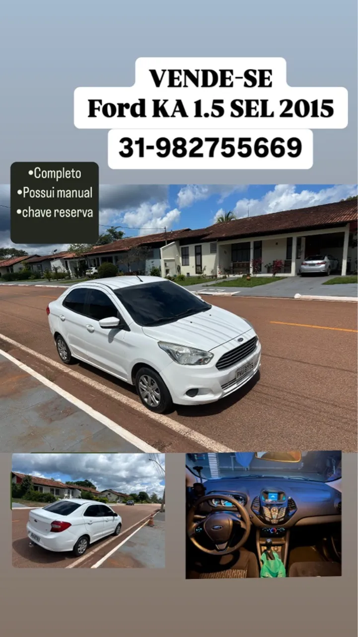 Ford KA sedan 1.5 2015 completo