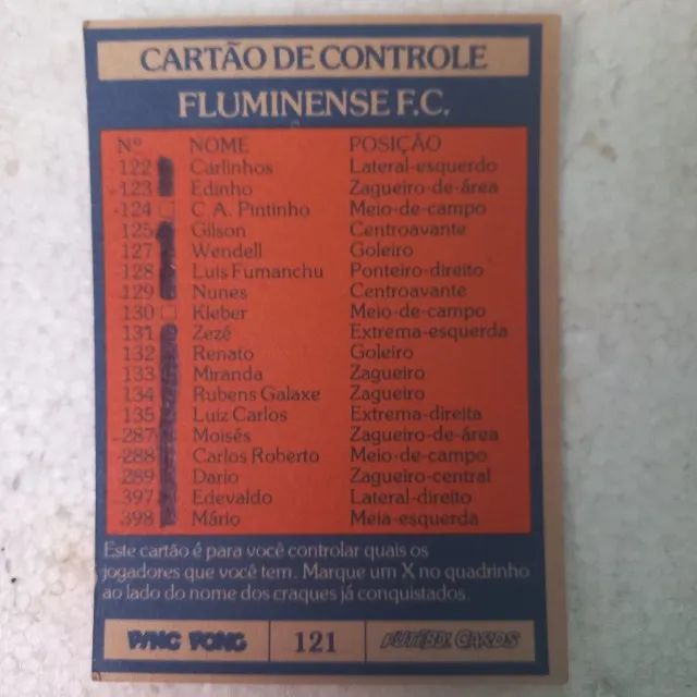 Futebol Cards Ping Pong originais Fluminense - Foto 2