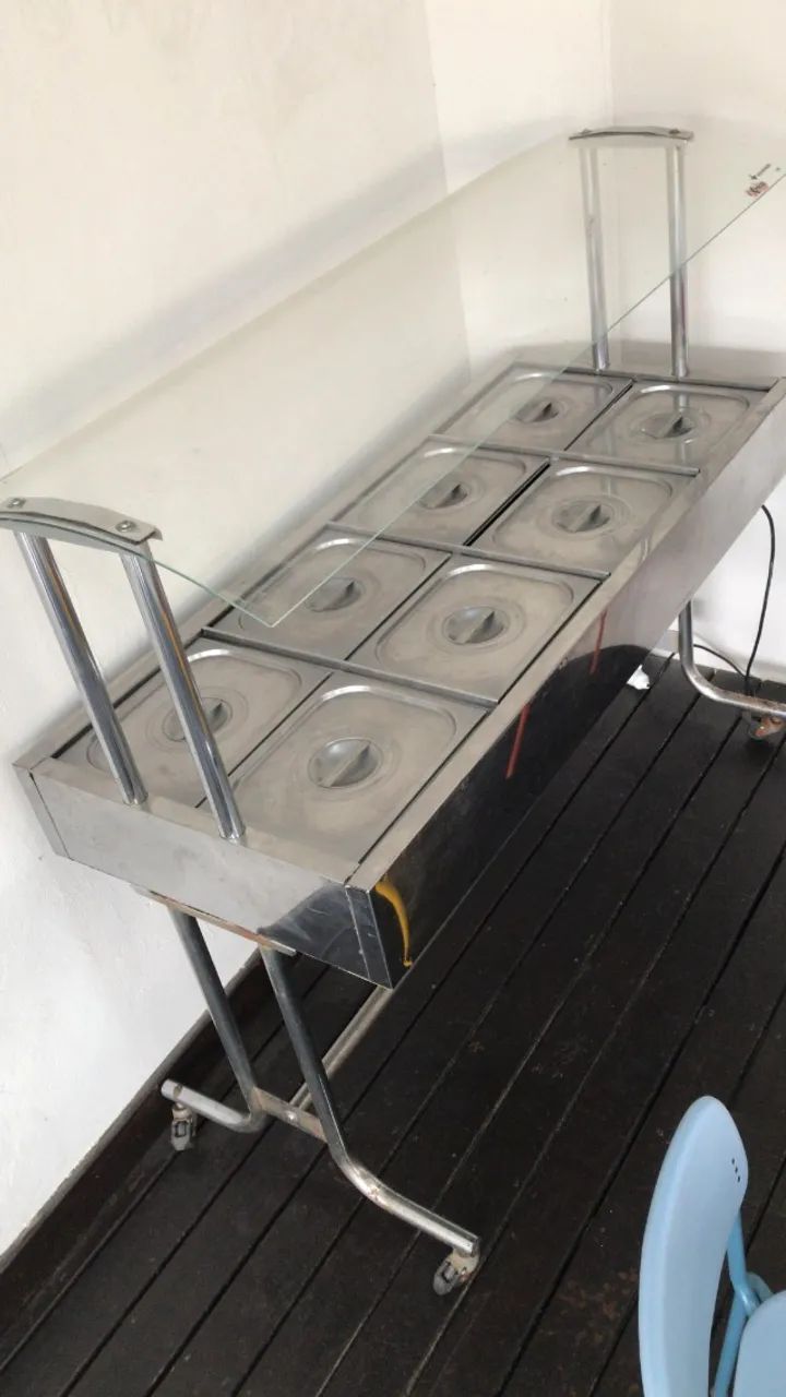 Carrinho Buffet Térmico Self Service Inox 8 Cubas 220v - Foto 3