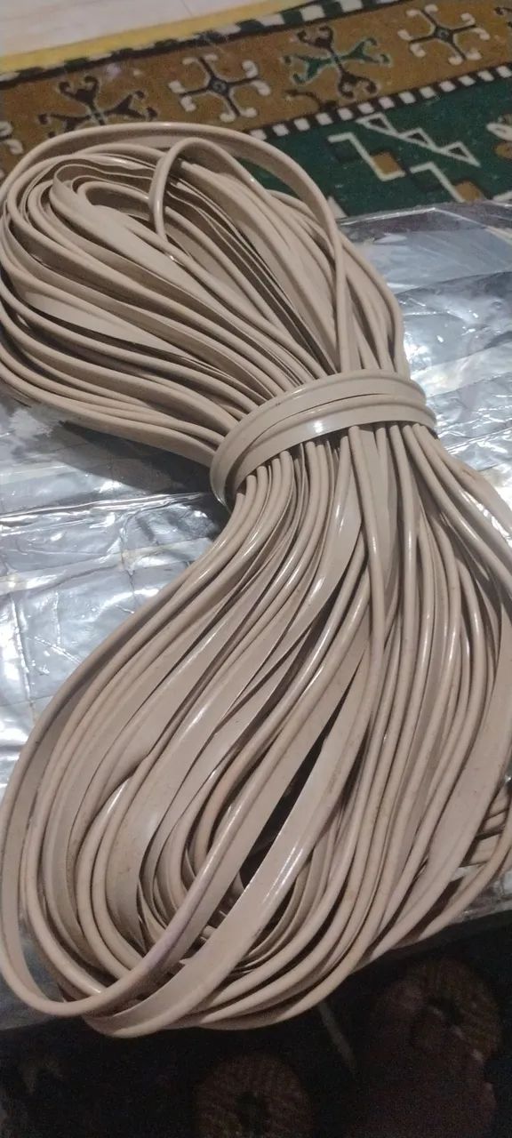 Cordão de nylon bege para artesanato - Foto 2