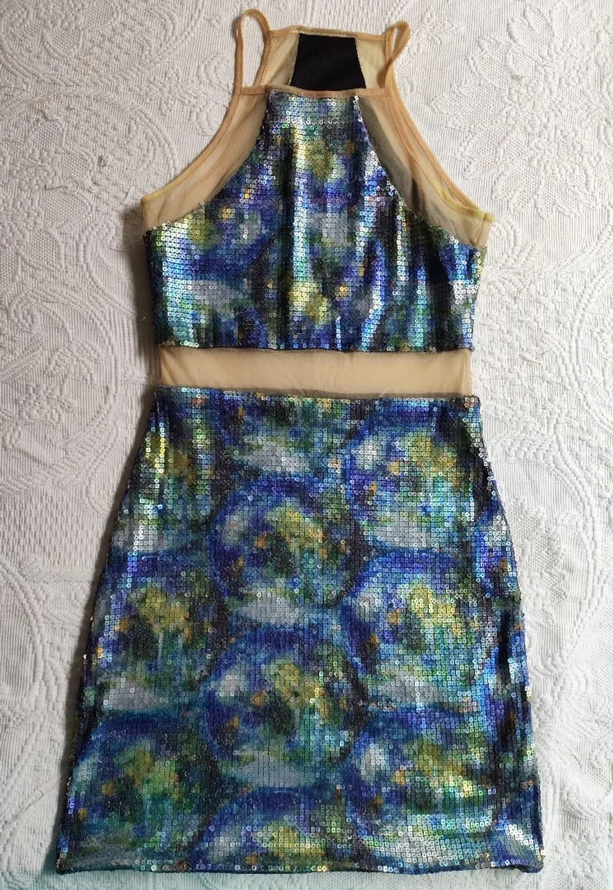 Vestido Sequinedo Azul