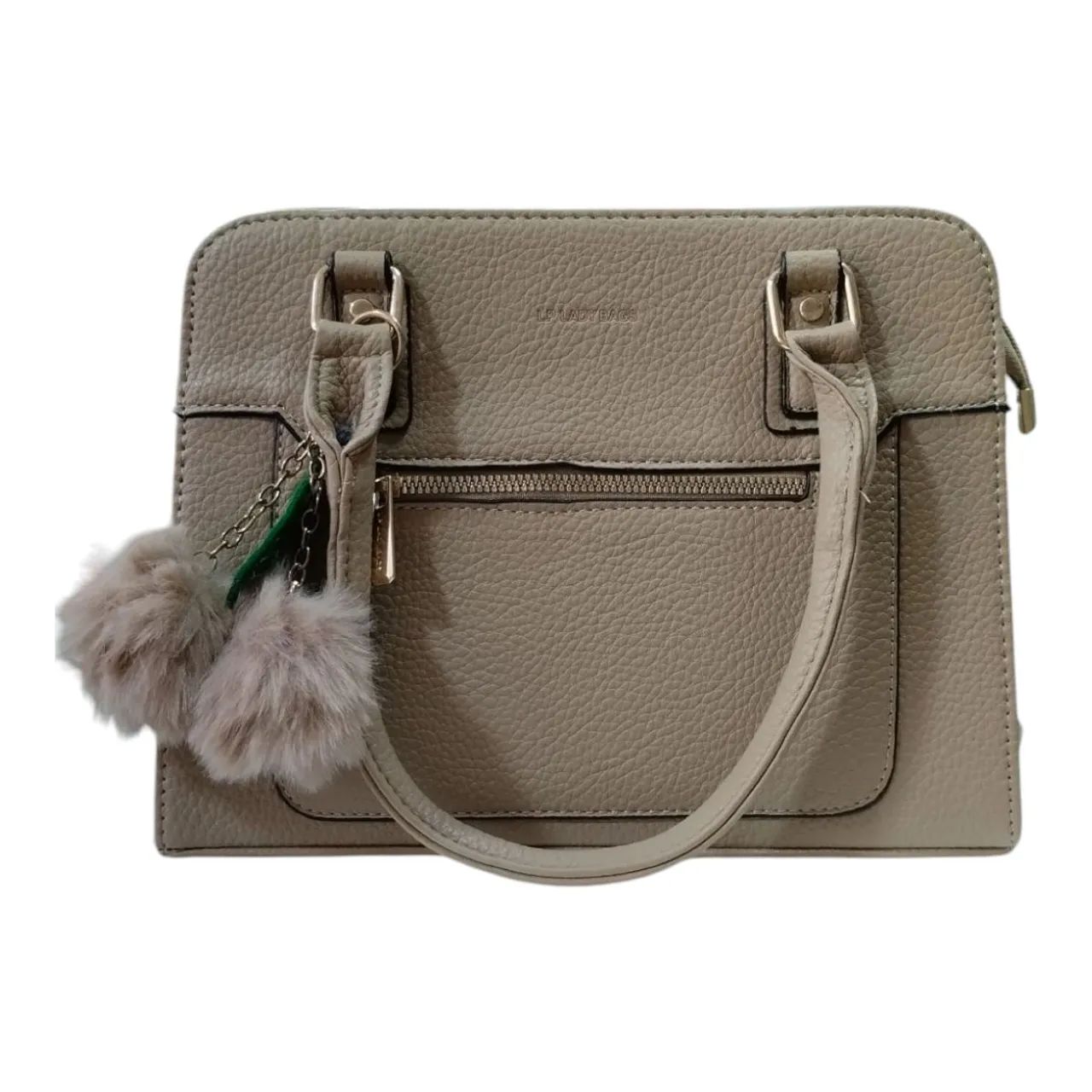 Bolsa de mão rosa em couro sintético - Foto 3