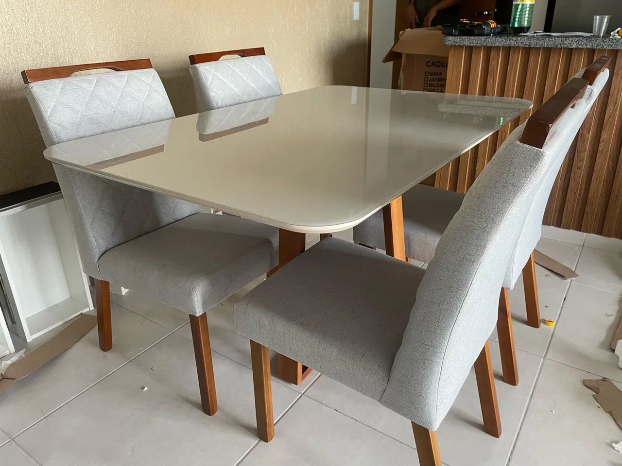 Mesa de Jantar em madeira mesa nova  - Foto 2